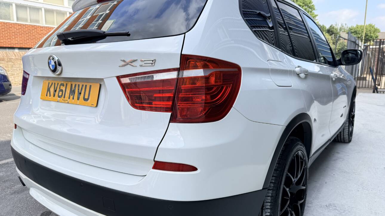 This 2011 BMW X3 20d SE comes with a full service history and a clear vehicle history check, providing peace of mind for your next purchase. This four wheel drive vehicle is powered by a 2.0 litre diesel engine, comes with 12 months MOT. Inside, the cabin is equipped with the BMW Professional Multimedia navigation system and the BMW Advanced loudspeaker system for high quality audio. Connectivity is straightforward thanks to the telephone USB audio interface and Bluetooth hands free system, while the adaptive headlights improve visibility during night driving. The vehicle balances performance and practicality, offering an acceleration of 0 to 62 mph in 8.5 seconds alongside a fuel economy of 50 mpg. It is designed to be an efficient choice for drivers, featuring low CO2 emissions that help reduce running costs. Furthermore, the large boot space provides ample room for luggage or shopping, making this model a versatile option for those who need a capable and spacious vehicle without compromising on efficiency.